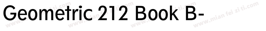 Geometric 212 Book B字体转换
